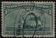 # 232 XF, handstamp cancel, great color! CHOICE!