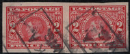 # 371 VF/XF, Pair, handstamp cancels, vivid color! CHOICE!