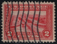 # 398 XF-SUPERB, nice margins, wavy line cancel, bold color! GEM!