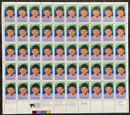 #2698 VF OG NH, 29c Dorothy Parker Sheet, vivid colors! SELECT!