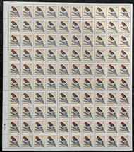 #3032 VF OG NH, 2c Red-Headed Woodpecker Sheet, pretty! SELECT!
