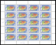#3060 VF/XF OG NH, 32c Year of the Rat Sheet, vibrant colors! CHOICE!