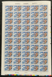 #3066 VF OG NH, 50c Jacqueline Cochran Sheet, awesome! CHOICE!