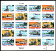 #3091 - 95a VF/XF NH, 32c Riverboats Sheet, vibrant colors! SUPER!