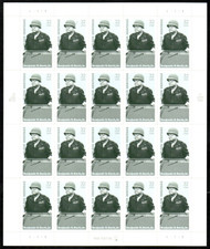 #3121 VF/XF NH, 32c Benjamin O. Davis Sr. Sheet, super fresh! SELECT!