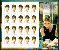 #3786 VF/XF NH, 37c Audrey Hepburn Sheet, nice! CHOICE!