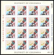 #3813 VF/XF NH, 37c District of Columbia Sheet, pretty! FRESH!