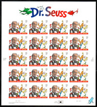 #3835 VF/XF NH, 37c Theodor Seuss Geisel Sheet, great! SELECT!