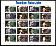 #3906 - 09a VF/XF NH, 37c American Scientist Sheet, great! FRESH!