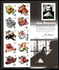 #3944 VF/XF NH, 37c Jim Henson and the Muppets Sheet, great! FRESH!