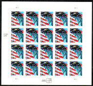 #3966 VF/XF NH, First Class Statue of Liberty and Flag Sheet, vivid colors! FRESH!