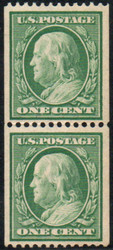 # 348 XF OG NH, Pair, w/CROWE (10/22) CERT, a fabulous coil pair, highly faked, only buy with a certificate,  CHOICE PAIR!