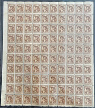 # 706 1 1/2c Washington, F/VF OG NH, sheet of 100, fresh