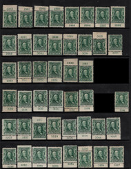 # 300 F/VF OG LH  to Hr, ONLY 1 STAMP PER PRICE, plate number singles, some may have small faults,  Order as many as you like and tell us the plate numbers you would like.
