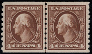 # 395 XF-SUPERB OG NH, Line Pair, w/CROWE (02/23) and APS (06/75) CERTS, an amazing line pair, near perfectly centered, CHOICE!