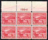 # 681 VF/XF OG NH, plate block of 6, top, Large Top, SUPER!