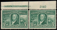 # 323 F-VF OG NH/Hr on left, Plate Pair, Robust color!
