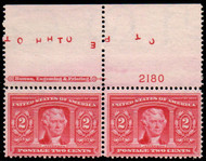 # 324 Fine+ OG NH, Plate Pair, extra large top, Awesome!