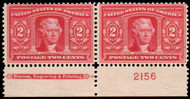 # 324 F-VF OG LH, Plate Pair, Bright!