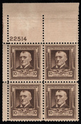 # 868 F-VF OG NH (or better) Plate Block of 4 (stock photo - position and plate number collectors - please inquire for special requests)