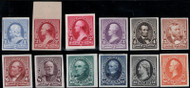 # 219 - 229 P3 SUPERB, proof on India, includes the RARE 220, vibrant color, awesome set! SELECT!