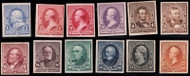 # 219 - 229 P4 VF/XF, proofs on card, great set! CHOICE!