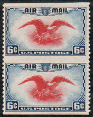 #C 23a VF/XF OG NH, Pair, Imperf between, vivid colors! Way under cataloged in Scott's, SELECT!