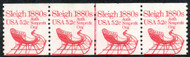 #1900 F-VF OG NH, Strip of 4, partial plate number on stamps 3 & 4, rich color! WEIRD FREAK!