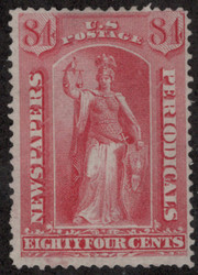 #PR 22 F-VF mint no gum, w/PF (12/21) CERT, a rare newspaper stamp, tough to find, great color!