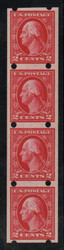 # 409 VF/XF OG NH, Strip of 4, w/ PF (05/22) CERT, Private perfs, type II, eye popping color! SELECT!