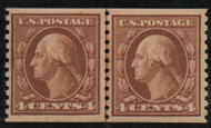 # 457 VF/XF OG NH, Line Pair, slight design shift, rich color! SELECT!