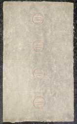 #RM362 VF, 30c Maryland, Complete sheet of 4, banknote silk paper, folds between, may be only 19 complete sheets in existence! Any Embossed Revenue Paper is scarce, not offered very often, RARE!