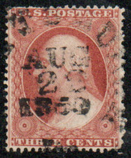 #  26A VF, sock on the nose town cancel, nice color!