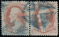 # 159 VF/XF, Pair, super fancy blue cancels, great! CHOICE!
