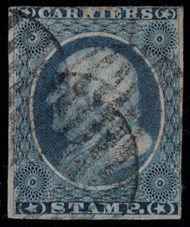 #LO1 VF/XF, w/PF (01/01) CERT, three strikes of the rare black New Orleans grid cancel, small flaws that always plague this issue,  Catalogs $14,000 with New Orleans cancel,  SUPER EYE APPEAL!