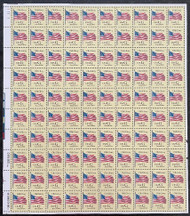 #2879 VF NH, black "G" on yellow Old Glory Flag Sheet, vibrant colors! *STOCK PHOTO*