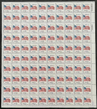 #2881 VF NH, black "G" Old Glory Flag Sheet, fresh! *STOCK PHOTO*