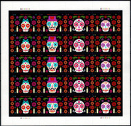 #5640 - 43 VF NH, Forever Day of the Dead Sheet, bright colors!