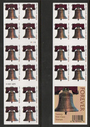 #4125g VF NH, Forever Liberty Bells Booklet Pane, rich colors!