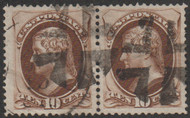 # 161 VF, Pair, cork cancels, bold color!