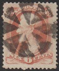 # 186 VF/XF, circle of triangles cork cancel, nice margins! CHOICE!