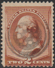 # 210 Fine, sock on the nose fancy circle cancel, great!