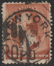 # 210 F-VF, NY town cancel, nice strike!