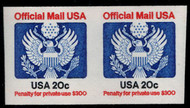 #O135a VF OG NH, Pair, post office fresh!