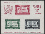 U.N. #38 VF/XF OG NH, souvenur sheet, Fresh!