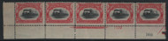 # 295 F/VF OG H, Plate Strip of 5, two stamps are NH, Fresh!