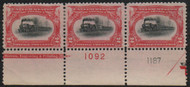 # 295 SUPERB OG Hr's, Plate Strip of 3, near perfectly centered, CHOICE!