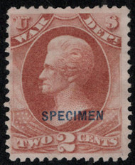 #O 84s Fine+ mint NH, SPECIMEN overprint, no gum as issued, nicely centered, all perforations intact, Nice!