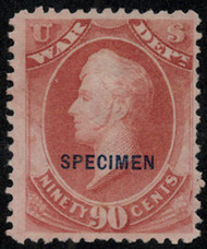#O 93s F/VF mint NH, SPECIMEN overprint, no gum as issued, rich color, nice overprint, RARE STAMP!