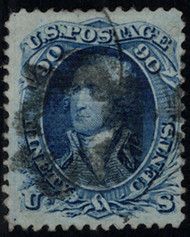 # 101 F/VF, w/PSE (08/17) CERT, fancy cork star, clear grill, very nice for this difficult stamp, Nice!
